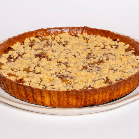 Pie de ruibarbo y fresa crumb